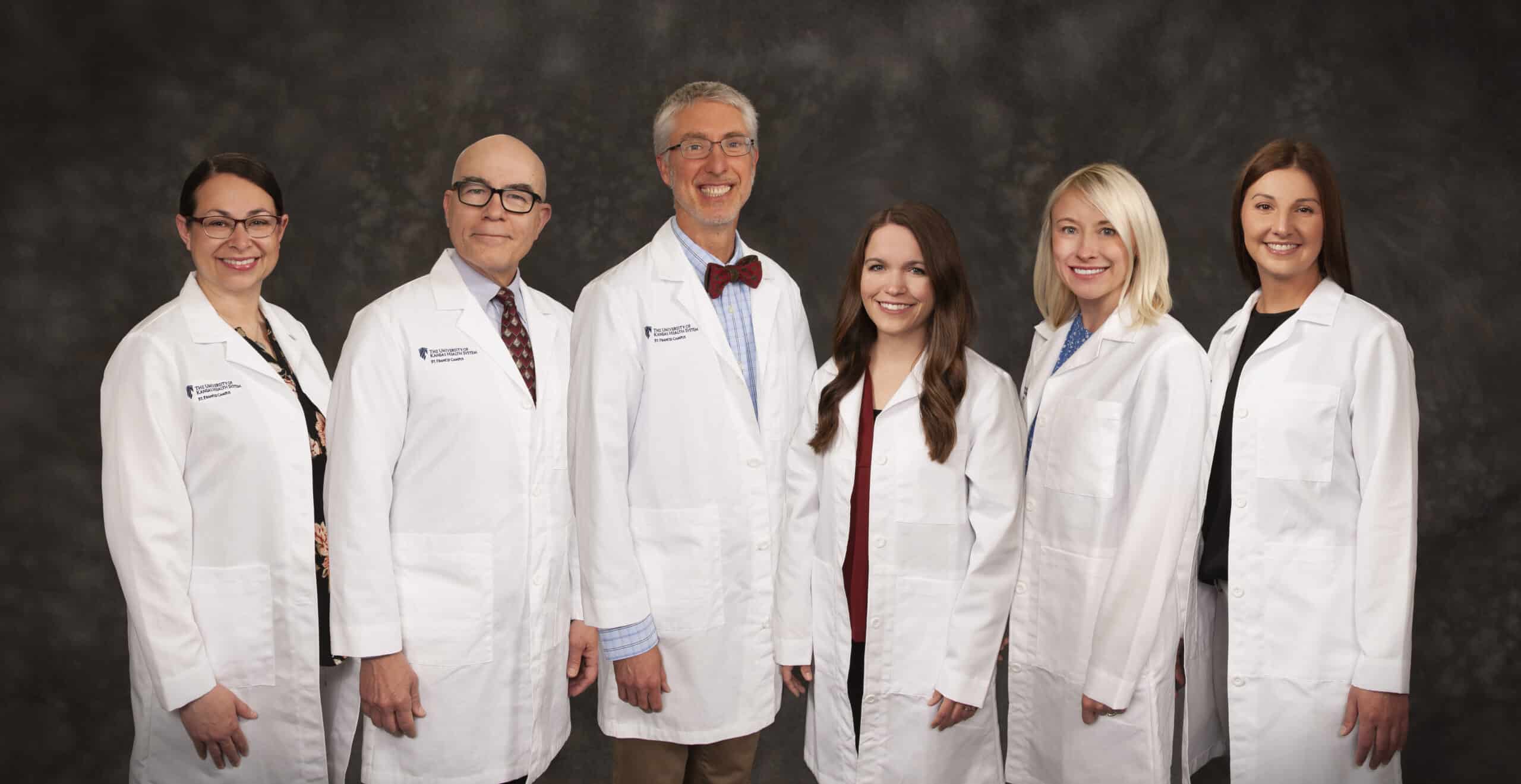 Group of six doctors